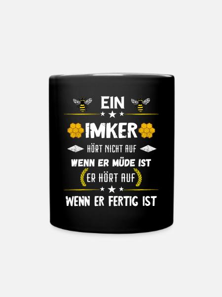 Imker Bienenwächter Zeidler Honig Biene Bienenzüch - Tasse einfarbig - Schwarz