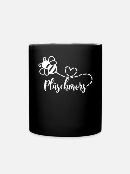 Plüschmors Plattdeutsch Ostfriesisch Hummel Biene - Tasse einfarbig - Schwarz