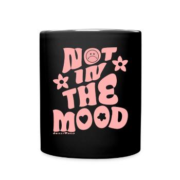 Pas dans l’humeur Smiley Face Preppy Esthétique - Mug uni - noir - Devant