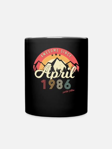 Né en avril 1986 - Mug uni - noir