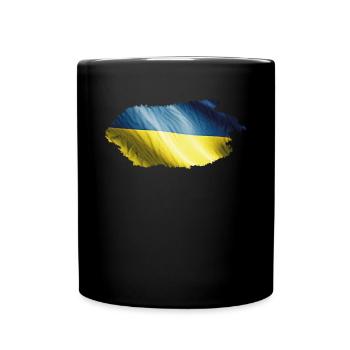 Ukraine Flag - Full Colour Mug - black - Front