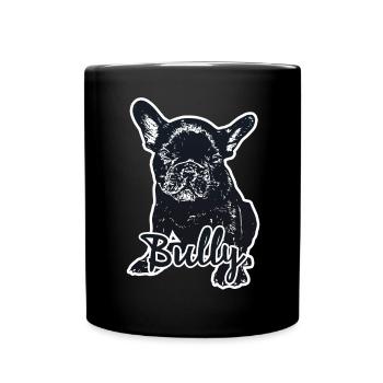 Bully black français bulldog chiot - Mug uni - noir - Devant
