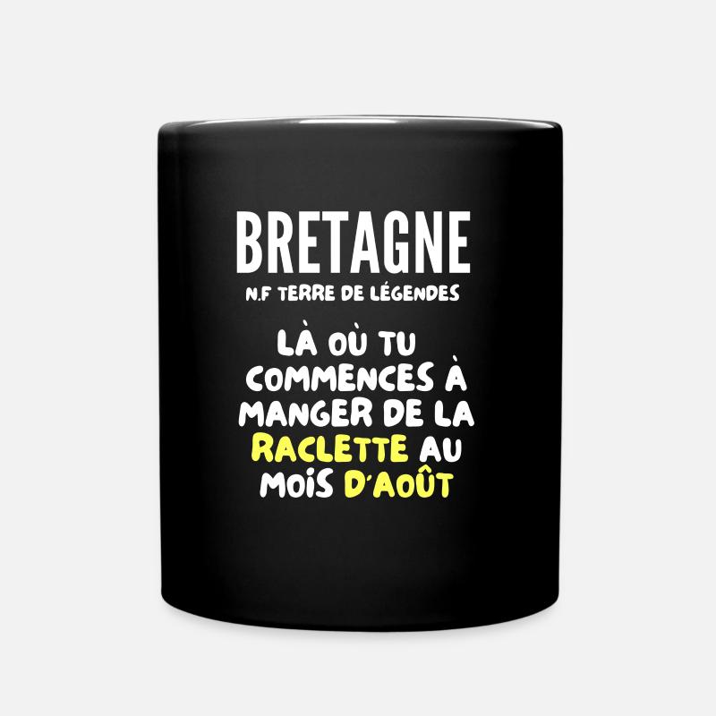 Bretagne définition humour raclette - Mug uni - noir