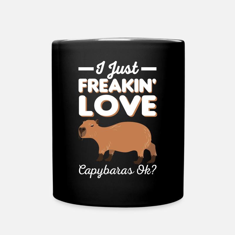 Capybara - Tasse einfarbig - Schwarz