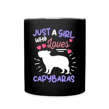 Capybara - Tasse einfarbig - Schwarz - Vorne