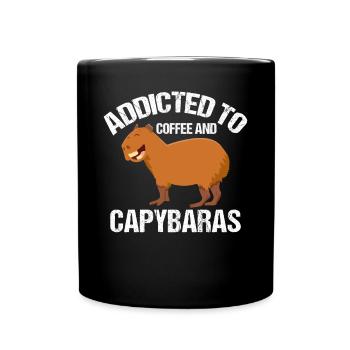 Capybara - Tasse einfarbig - Schwarz - Vorne