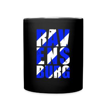 Ravensburg Upper Swabia Hometown Gift Idea - Full Colour Mug - black - Front
