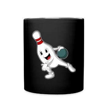 Bowling Bowling Ball Pin - Full Colour Mug - black - Front