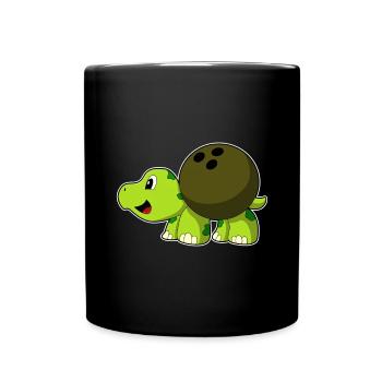 Turtle Bowling Bowling Ball - Full Colour Mug - black - Front
