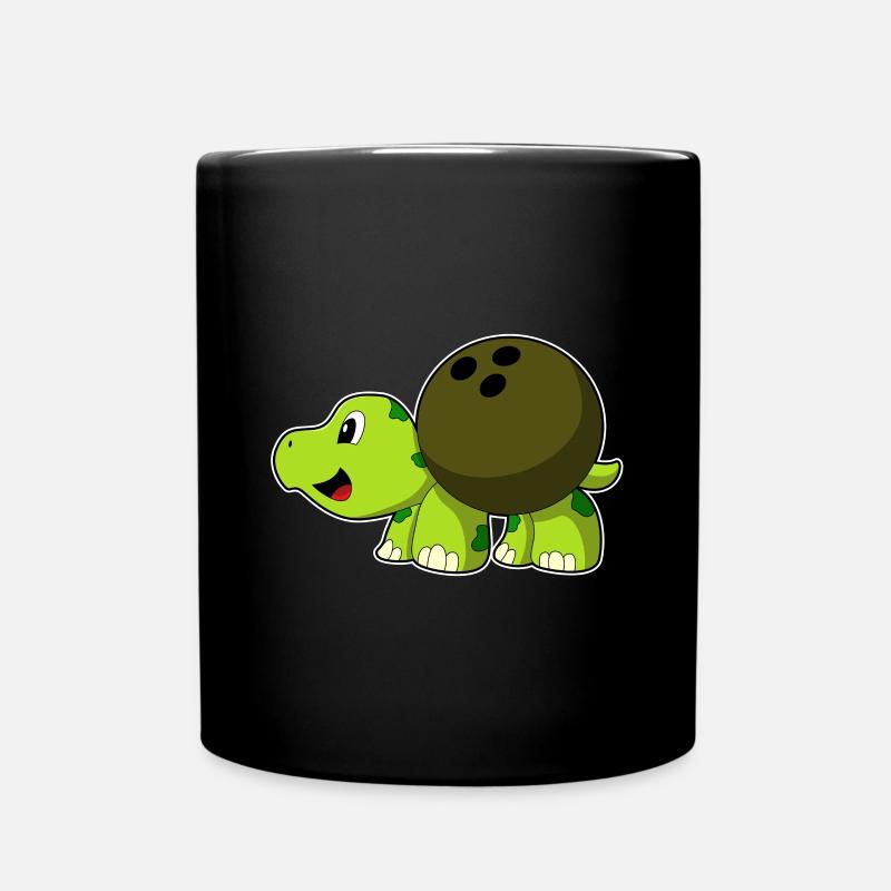 Schildkröte Bowling Bowlingkugel - Tasse einfarbig - Schwarz