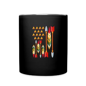 Indianer - Tasse einfarbig - Schwarz - Vorne