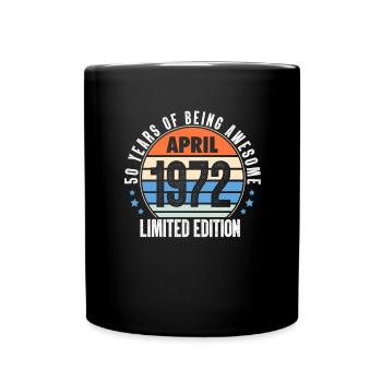 April 1972 - Full Colour Mug - black - Front