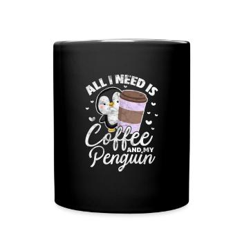 Penguin Coffee - Full Colour Mug - black - Front