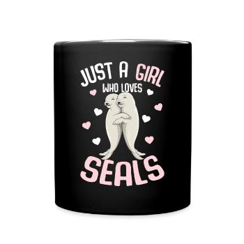 Seal Girls Kids Cadeau - Mug uni - noir - Devant