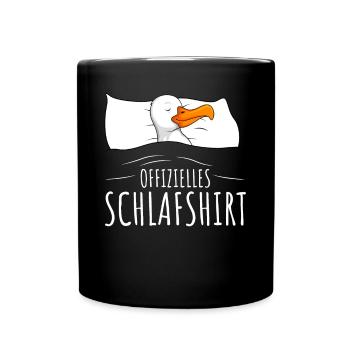 Offizielles Schlafshirt Möwen Moin Möwe - Tasse einfarbig - Schwarz - Vorne