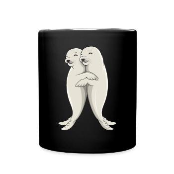 Phoque Phoque Phoque Phoque Enfants - Mug uni - noir - Devant