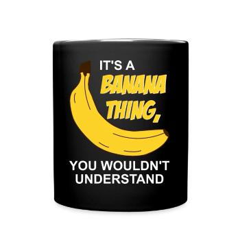 C’est un truc de banane - Mug uni - noir - Devant