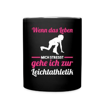 Leichtathletik - Tasse einfarbig - Schwarz - Vorne