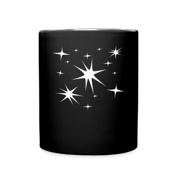 Sternenhimmel - Tasse einfarbig - Schwarz - Vorne