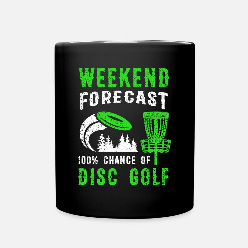 Prévisions du week-end 100% de chances de disc golf - Mug uni - noir