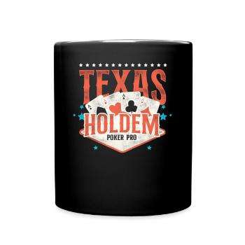 Poker Vintage Texas Holdem Poker - Tasse einfarbig - Schwarz - Vorne