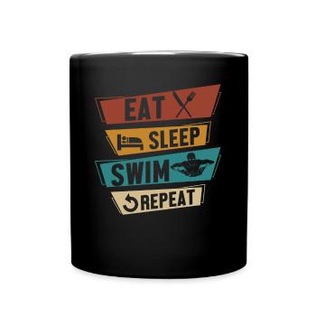 Nageurs Compétition Natation Eau Cadeau - Mug uni - noir - Devant