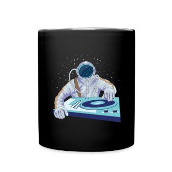 Astronaute DJ Musique Design Vinyle Dj Disco - Mug uni - noir - Devant