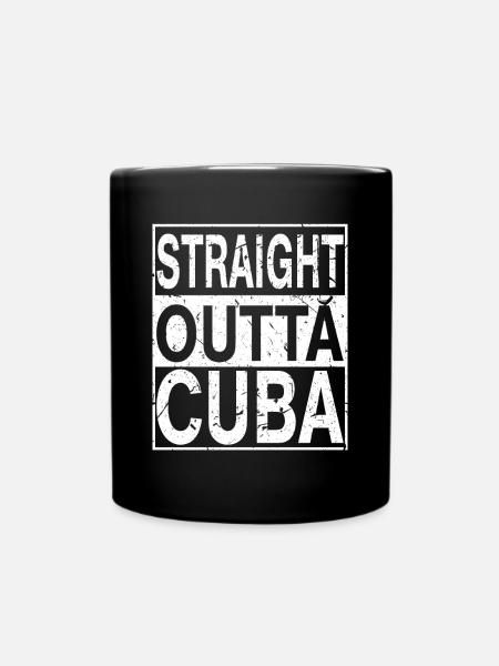 Cuba Straight outta Cuba - Full Colour Mug - black