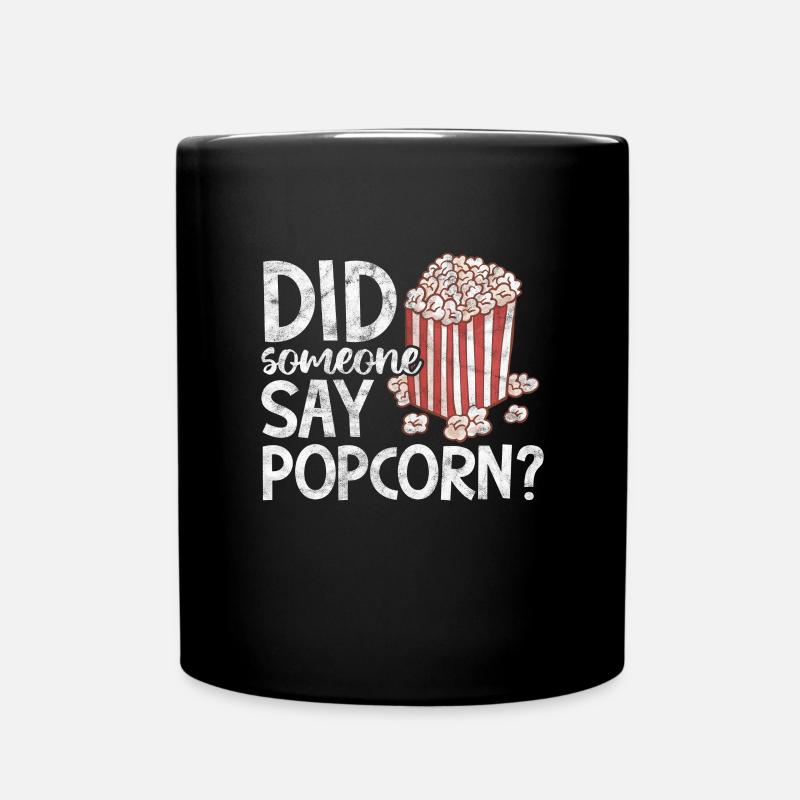 Popcorn - Tasse einfarbig - Schwarz