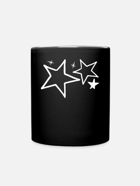 Étoiles Blanc - Mug uni - noir