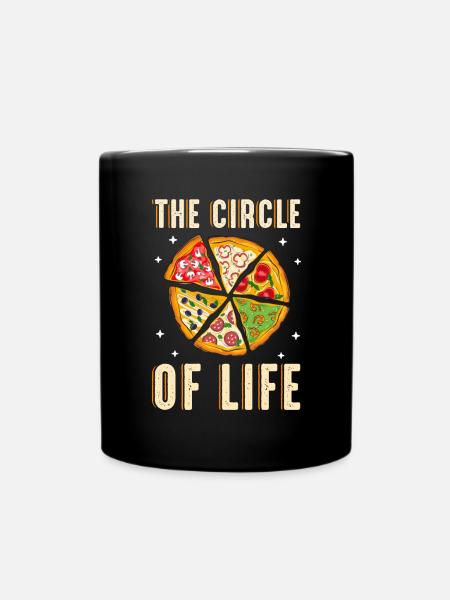 Der Kreislauf Des Lebens Pizza Pizzabäcker - Tasse einfarbig - Schwarz