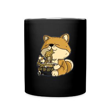 Ramen Chien Asiatique Japon Chien Shiba inu - Mug uni - noir - Devant