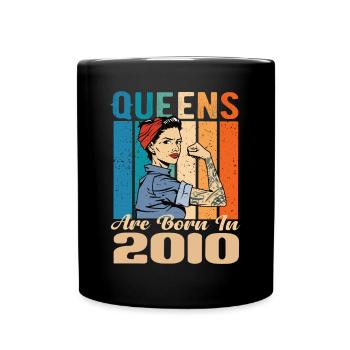 Les reines sont nées en 2010 - Mug uni - noir - Devant