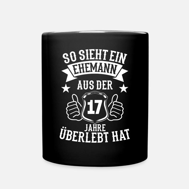 ehemann Orchideenhochzeit 17. Hochzeitstag - Tasse einfarbig - Schwarz