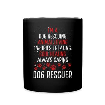 Chien Sauveteur Appreciaton Rescue Dog Dad Animal - Mug uni - noir - Devant