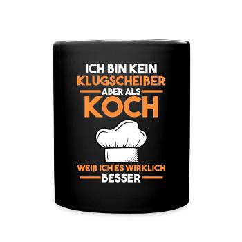 Koch Küchenchef Sternekoch - Tasse einfarbig - Schwarz - Vorne