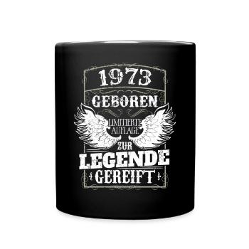 Vintage 1973 Geburtstag Geburtsjahr 1973 Männer - Tasse einfarbig - Schwarz - Vorne