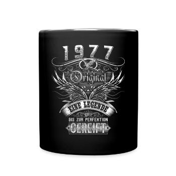 Original 1977 Geburtstag Geburtsjahr 1977 Männer - Tasse einfarbig - Schwarz - Vorne