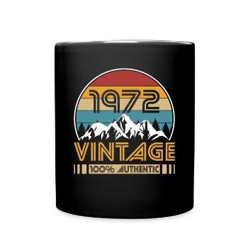 50th birthday vintage 1972 Vintage 1972 - Full Colour Mug - black - Front