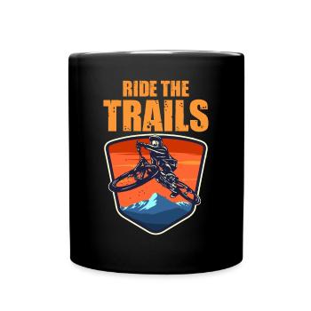 Vélo de montagne - Mug uni - noir - Devant