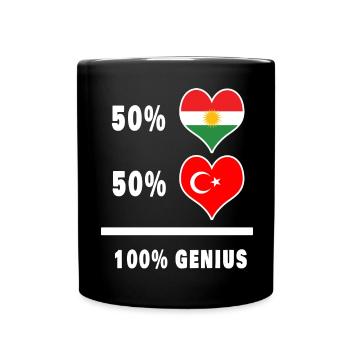 Kurdistan und Türkei genial / Geschenk - Tasse einfarbig - Schwarz - Vorne