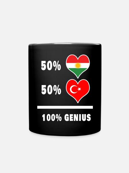 Kurdistan und Türkei genial / Geschenk - Tasse einfarbig - Schwarz