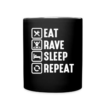 Techno Musique Rave - Mug uni - noir - Devant