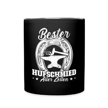 Bester Hufschmied aller Zeiten - Tasse einfarbig - Schwarz - Vorne