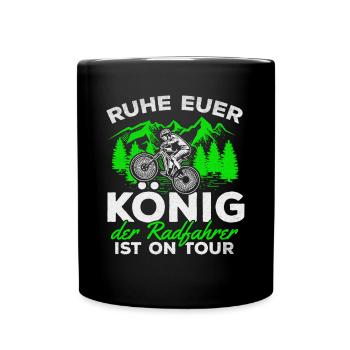 Downhill Fahrrad Fahrer Fahrradfahrer Mountainbike - Tasse einfarbig - Schwarz - Vorne