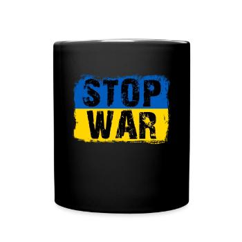 I Stand With Ukraine - Full Colour Mug - black - Front