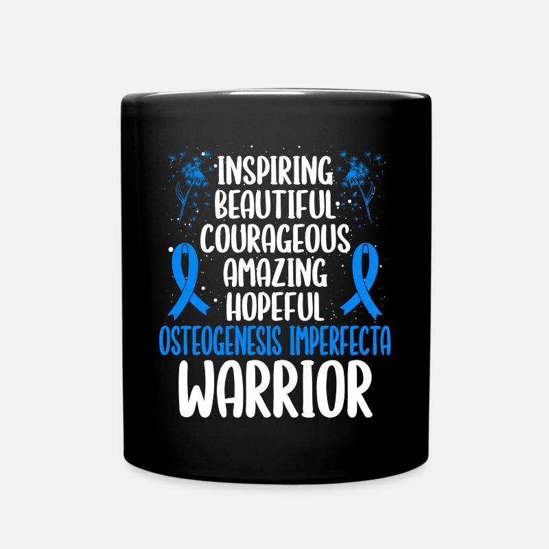 Osteogenesis Imperfecta Awareness Movement Warrior - Full Colour Mug - black