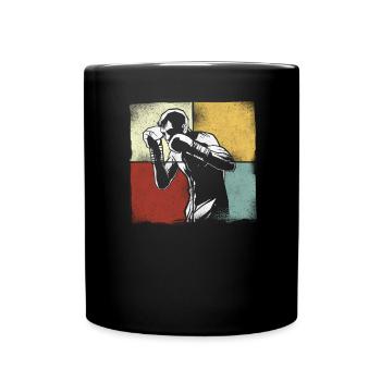 Boxing Retro Vintage - Full Colour Mug - black - Front
