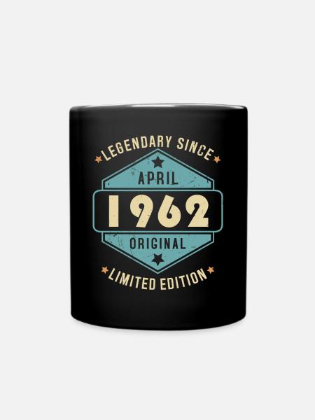 Avril 1962 Vintage Retro Anniversaire - Mug uni - noir