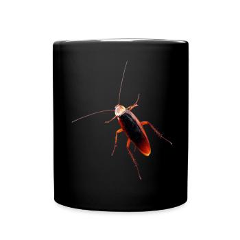 Kakerlake Küchenschabe Insekt Schabe - Tasse einfarbig - Schwarz - Vorne